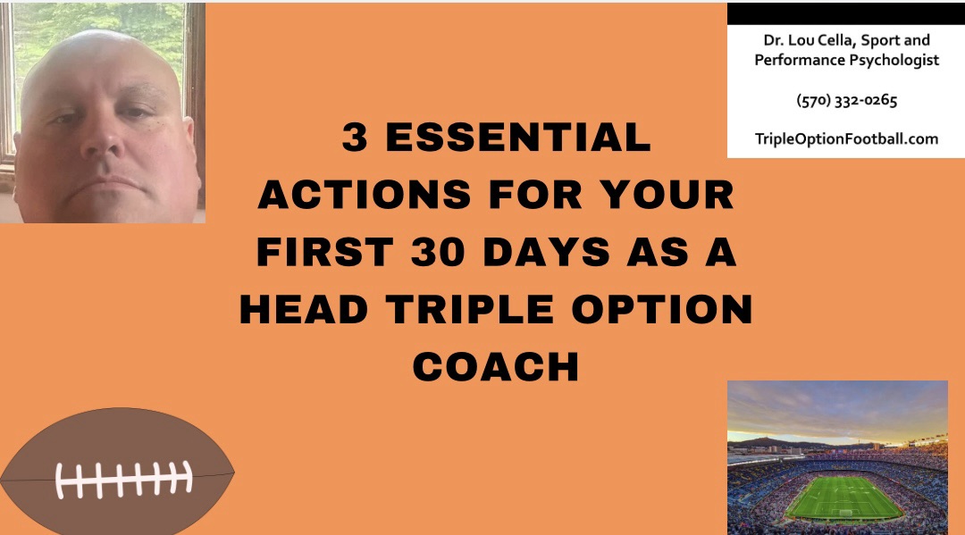 3 Essential Actions for Your First 30 Days as a Head Triple Option Coach