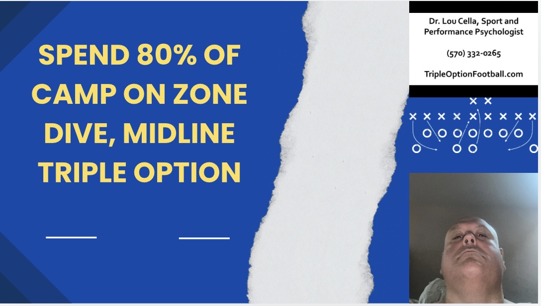 Spend 80% of Camp on Zone Dive, Midline Triple Option