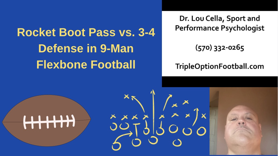 Rocket Boot Pass vs. 3-4 Defense in 9-Man Flexbone Football