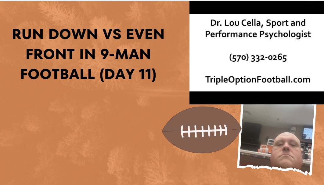 Run Down vs Even Front in 9-Man Football (Day 11)