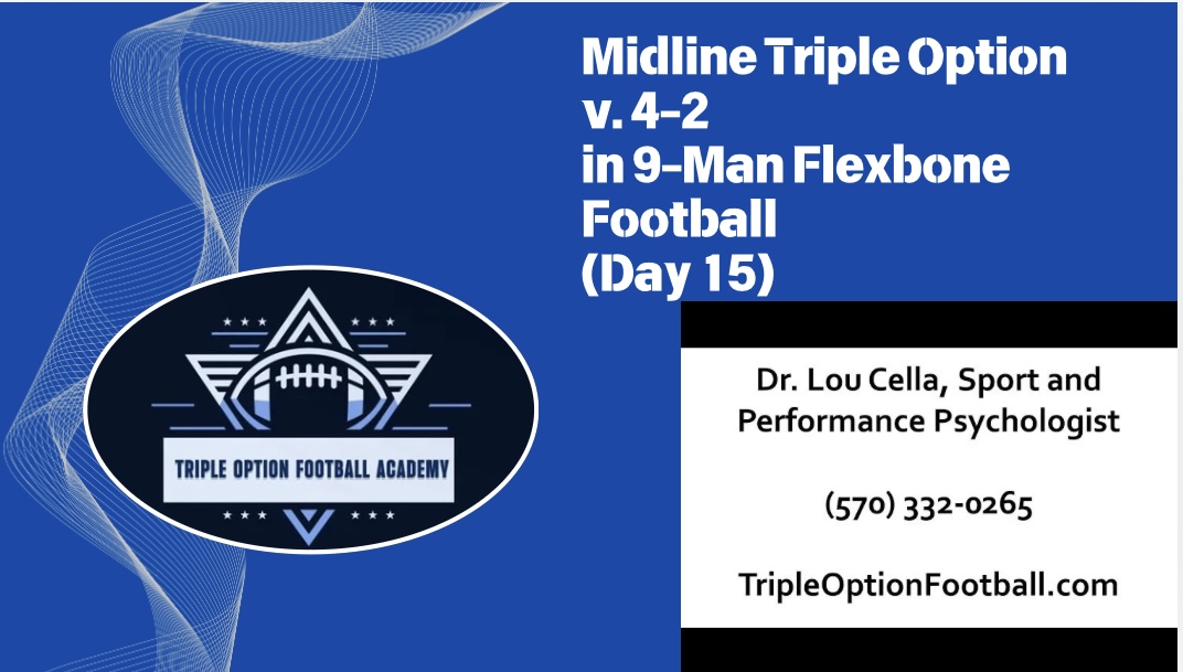 Midline Triple Option v. 4-2 in 9-Man Flexbone Football (Day 15)