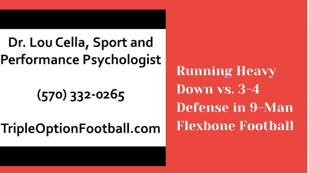 Heavy Down vs 3-4 Defense in 9-Man Flexbone Football (Day 29)