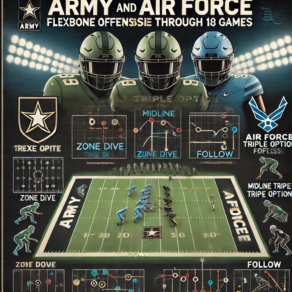 Army and Air Force 2024 Flexbone Offense Analysis: Play Breakdown Through 18 Games