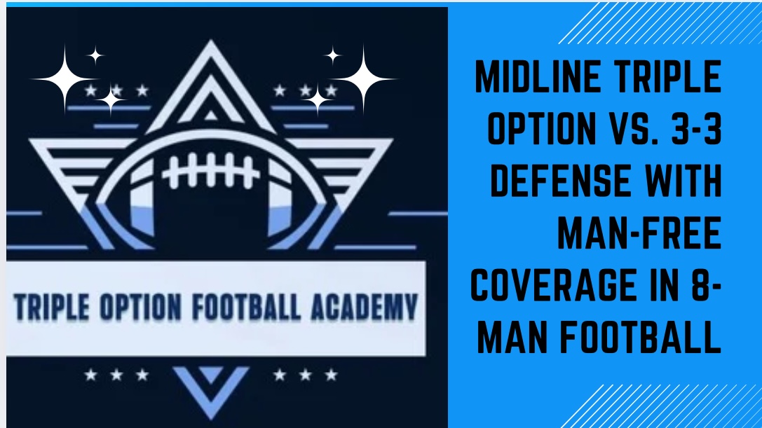 Midline Triple Option vs. 3-3 Defense with Man-Free Coverage in 8-Man Football