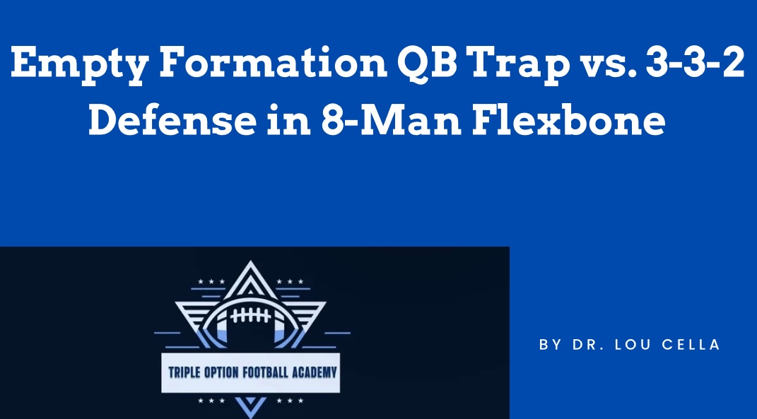 Empty Formation QB Trap vs. 3-3-2 Defense in 8-Man Flexbone