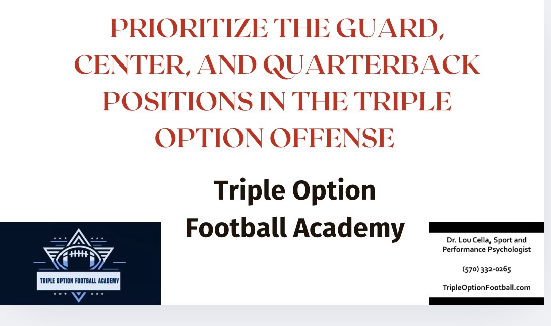 Prioritize the Guard, Center, and Quarterback Positions in the Triple Option Offense