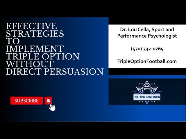 Effective Strategies to Implement Triple Option Without Using Direct Persuasion