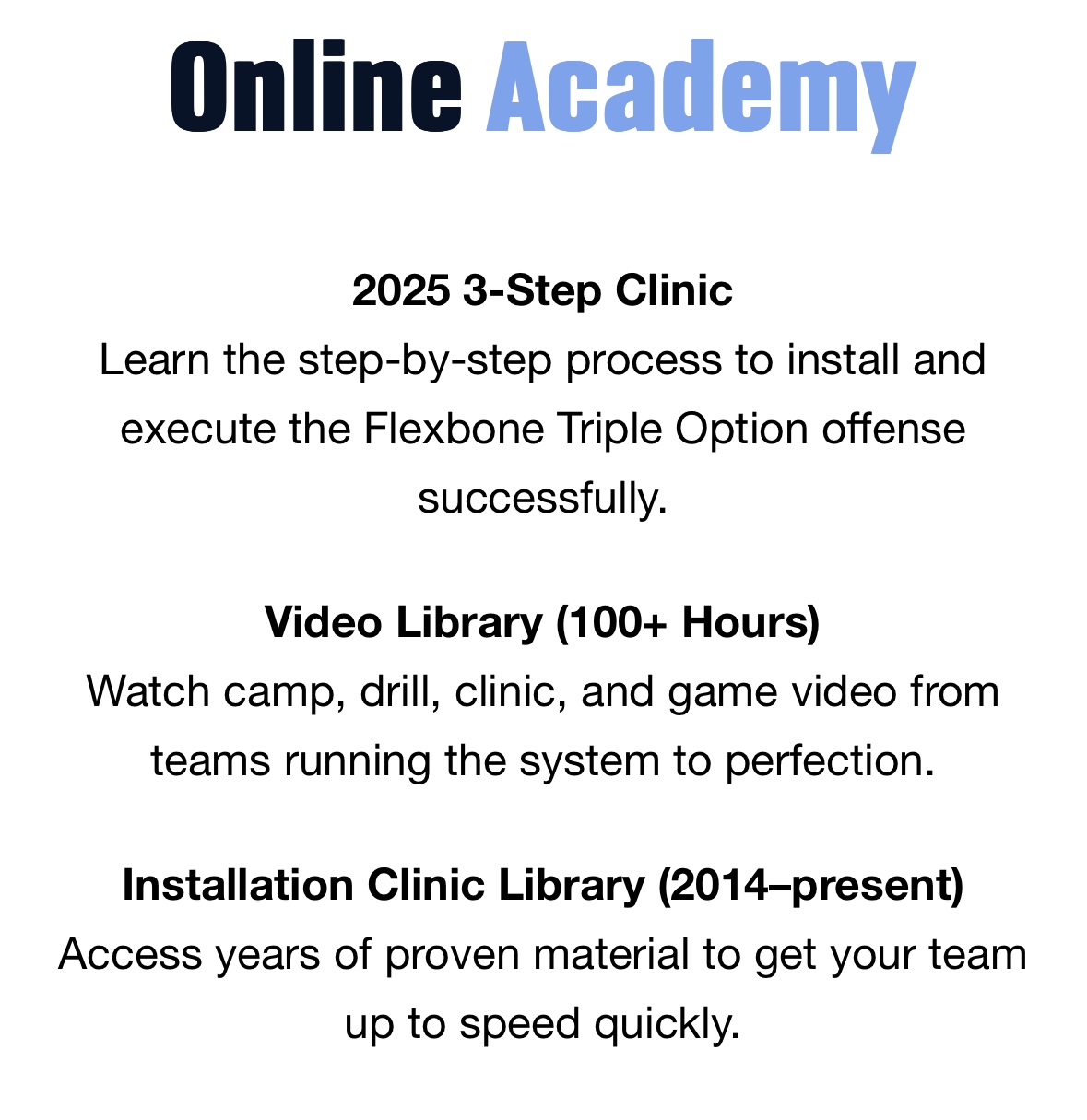 How the Triple Option Football Online Academy Helps Coaches and Teams WIN BIG!