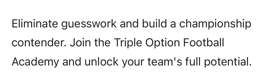 Empower Your Team: Master the Triple Option Offense