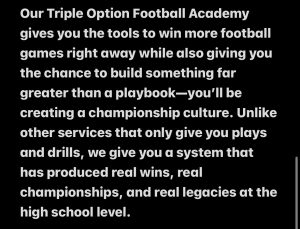 Win Fast—Build Champions—Leave a Legacy with the Triple Option Football Academy