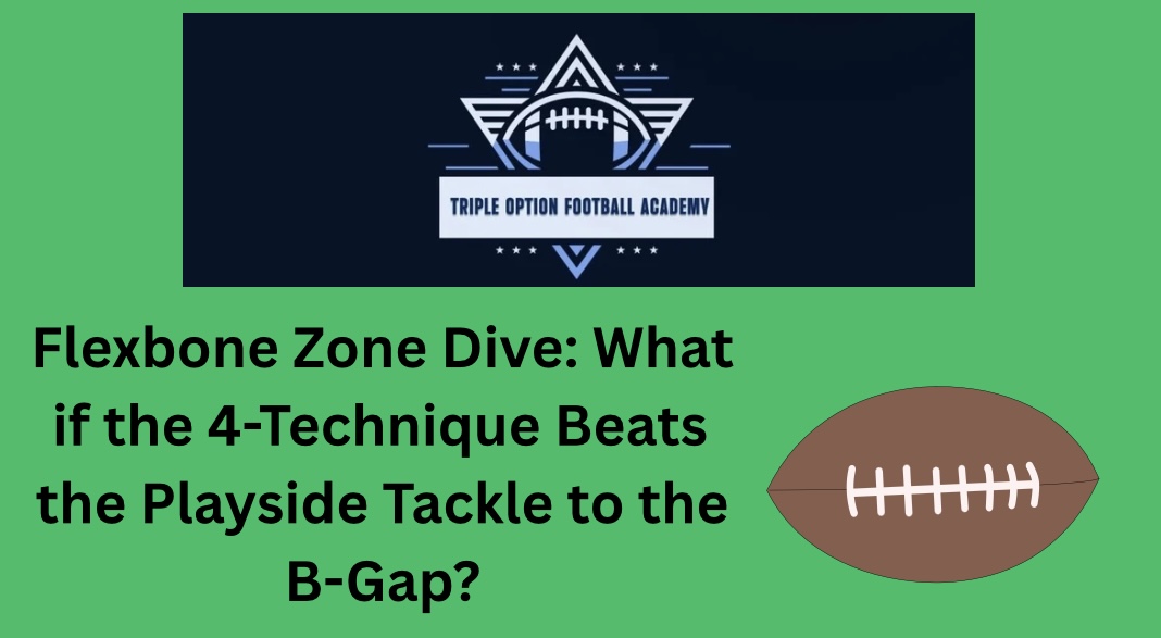 Flexbone Zone Dive: What if the 4-Technique Beats the Playside Tackle to the B-Gap?
