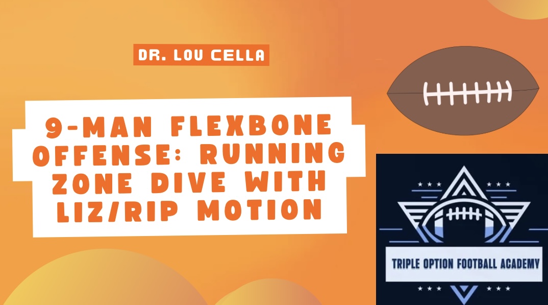 9-Man Flexbone Offense: Running Zone Dive with Liz/Rip Motion