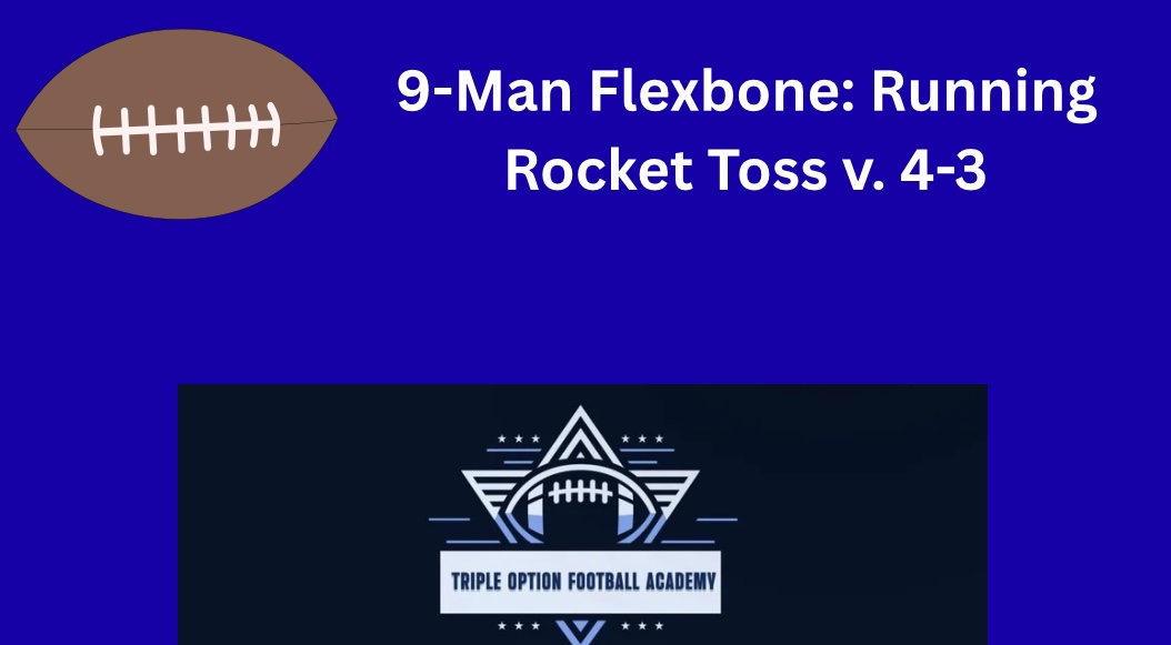 9-Man Flexbone: Running Rocket Toss v. 4-3 9-Man Flexbone: Running Rocket Toss v. 4-3