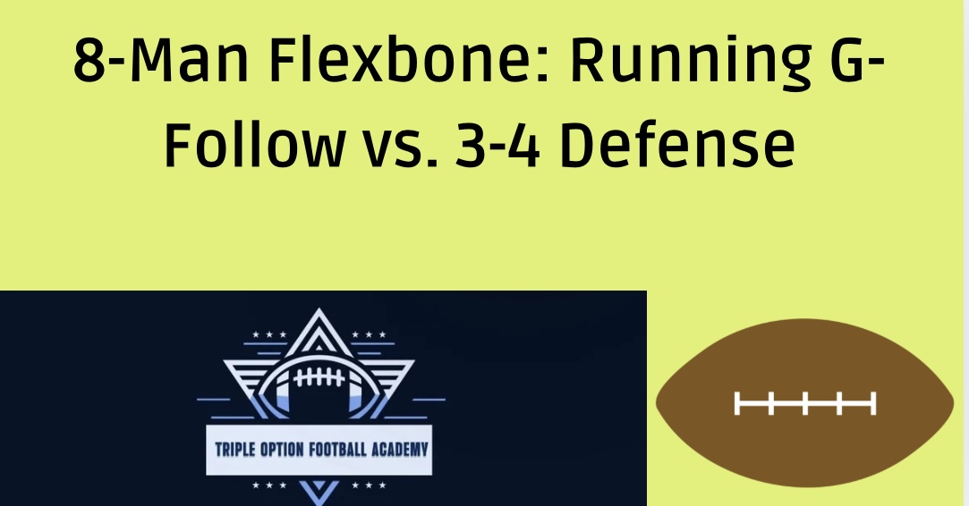 8-Man Flexbone: Running G-Follow vs. 3-4 Defense