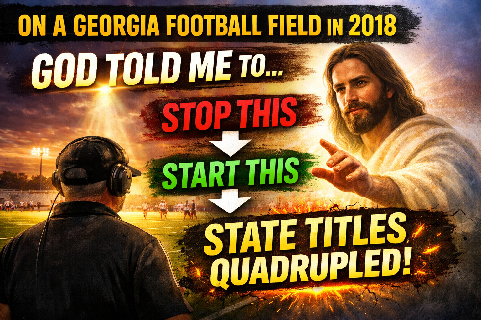 On a Georgia Football Field in 2018, God Told Me to Stop This, Start This & State Titles Quadrupled