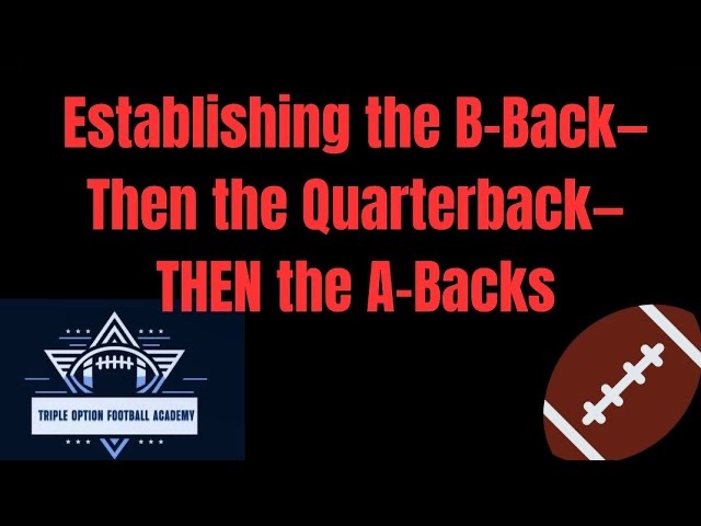 Establishing the B-Back—Then the Quarterback