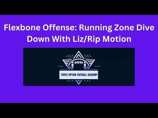 Flexbone Football: Running Zone Dive Down With Liz/Rip Motion