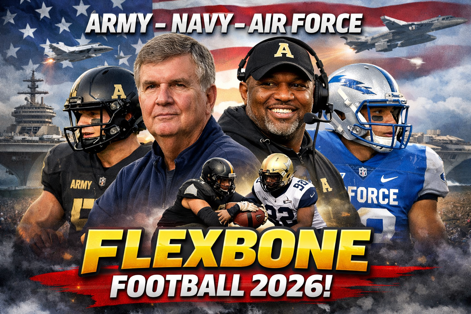 Army, Navy, Air Force, Paul Johnson, Ashley Ingram, 2026, Flexbone Football