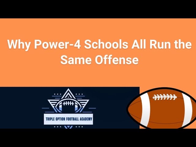 Why Power-4 College Football Programs All Run the Same Offense