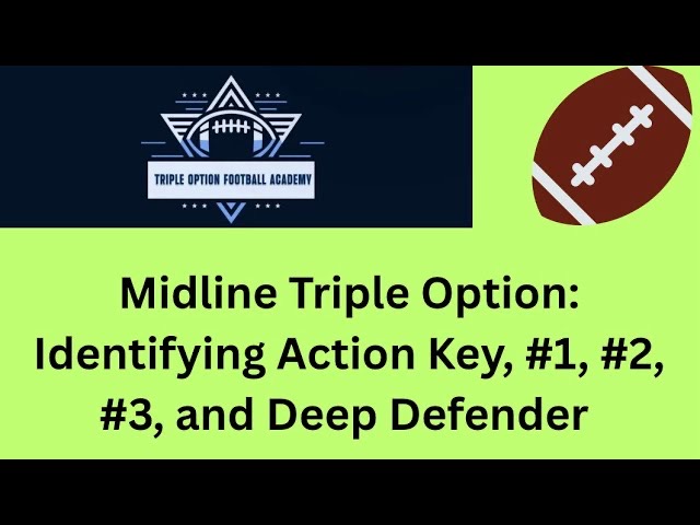 Midline Triple Option: Identifying Action Key, #1, #2, #3 & Deep Defender