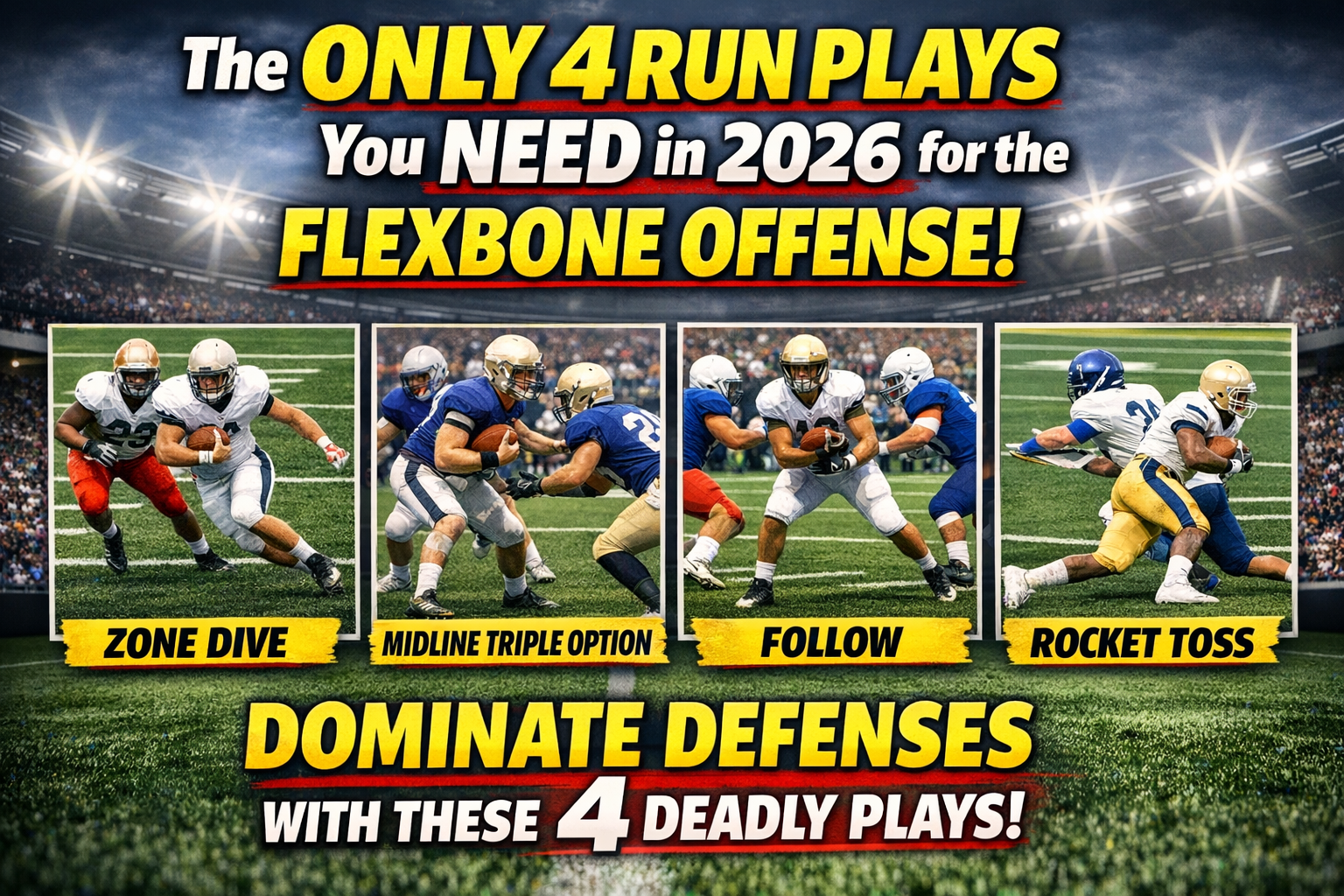 The ONLY 4 Run Plays You Need in 2026 with the Flexbone Offense